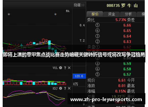 即将上演的意甲焦点战比赛走势暗藏关键转折信号或将改写争冠格局